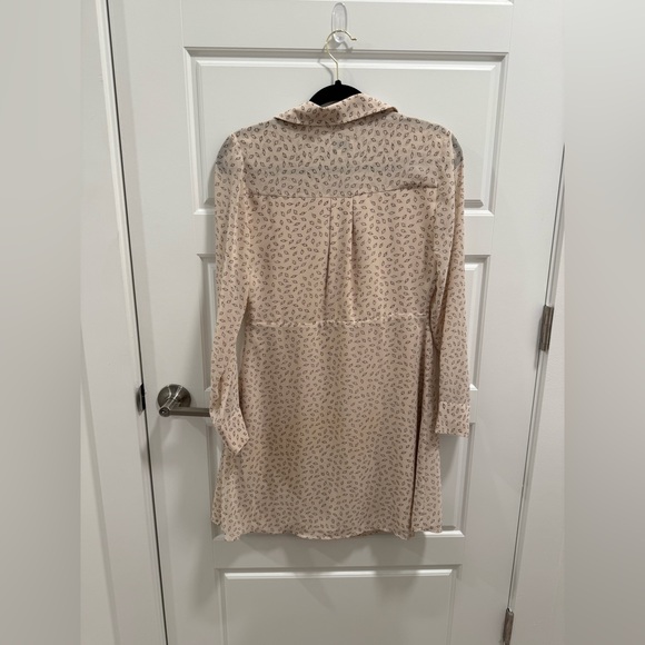 NWT Frank And Oak Printed Button Up Fit and Flare Chiffon Dress - Size Small - Picture 6 of 6